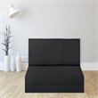 Costway Convertible Fold Down Chair Flip Out Lounger Sleeper Bed in Black