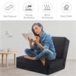 Costway Convertible Fold Down Chair Flip Out Lounger Sleeper Bed in Black