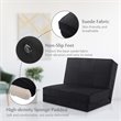 Costway Convertible Fold Down Chair Flip Out Lounger Sleeper Bed in Black