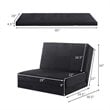 Costway Convertible Fold Down Chair Flip Out Lounger Sleeper Bed in Black