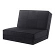 Costway Convertible Fold Down Chair Flip Out Lounger Sleeper Bed in Black