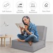 Costway Convertible Fold Down Chair Flip Out Lounger Sleeper Bed in Silver/Gray