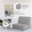 Costway Convertible Fold Down Chair Flip Out Lounger Sleeper Bed in Silver/Gray