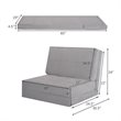 Costway Convertible Fold Down Chair Flip Out Lounger Sleeper Bed in Silver/Gray