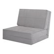Costway Convertible Fold Down Chair Flip Out Lounger Sleeper Bed in Silver/Gray