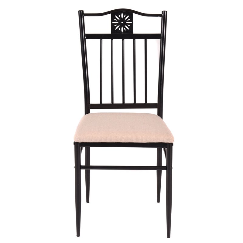 Costway 5 Pieces Wood Dining Set with Table and 4 Chairs in Brown