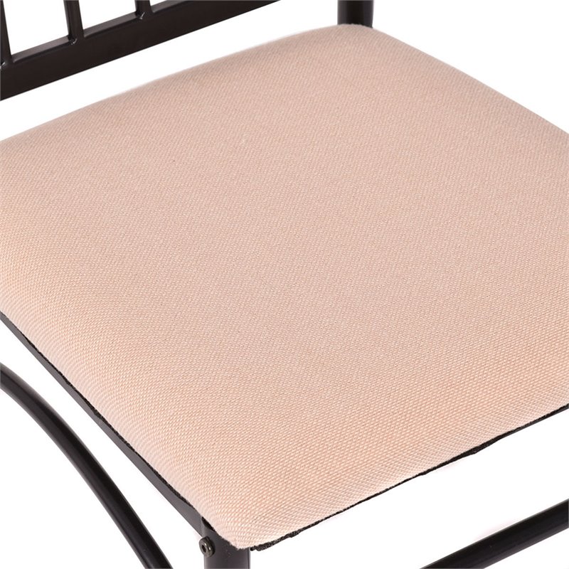 Costway 5 Pieces Wood Dining Set with Table and 4 Chairs in Brown