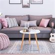 Costway Contemporary MDF and Beech Wood Coffee Tea Side Sofa Table in White