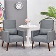 Costway Upholstered Rocking Chair with Pillow in Dark Gray (Set of 2 Dual-use)