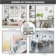 Costway Upholstered Rocking Chair with Pillow in Light Gray (Set of 2 Dual-use)