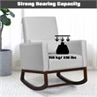 Costway Upholstered Rocking Chair with Pillow in Light Gray (Set of 2 Dual-use)