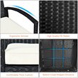 Costway 3 Pieces Rattan Patio Furniture Set with Cushion Outdoor in Black