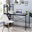 Costway 4-tier Contemporary MDF and Iron Computer Desk in Black