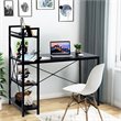Costway 4-tier Contemporary MDF and Iron Computer Desk in Black