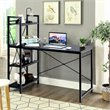 Costway 4-tier Contemporary MDF and Iron Computer Desk in Black