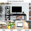 Costway 4-tier Contemporary MDF and Iron Computer Desk in Black