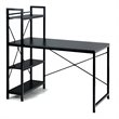 Costway 4-tier Contemporary MDF and Iron Computer Desk in Black