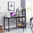 Costway 4-tier Contemporary MDF and Iron Computer Desk in Brown
