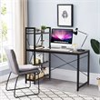 Costway 4-tier Contemporary MDF and Iron Computer Desk in Brown