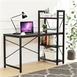 Costway 4-tier Contemporary MDF and Iron Computer Desk in Brown
