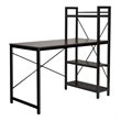 Costway 4-tier Contemporary MDF and Iron Computer Desk in Brown