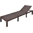 Costway 2 Pieces Rattan Outdoor Patio Lounge Chaise Chair in Brown/Red