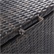 Costway Rattan Portable Outdoor Patio Cooler Cart with Shelf in Mix Brown