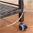 Costway Rattan Portable Outdoor Patio Cooler Cart with Shelf in Mix Brown