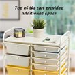 Costway Scrapbook Paper Rolling Storage Cart with 15 Drawers in Gray