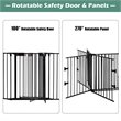 Costway Steel Fireplace Safety Fence Hearth Gate in Black