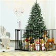 Costway Steel Fireplace Safety Fence Hearth Gate in Black