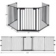 Costway Steel Fireplace Safety Fence Hearth Gate in Black