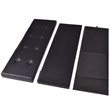 Costway 45'' Contemporary Leather Storage Seat Footstools in Black