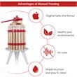 Costway Wood & Iron Crusher Juice Maker Tool/Wine Press in Red