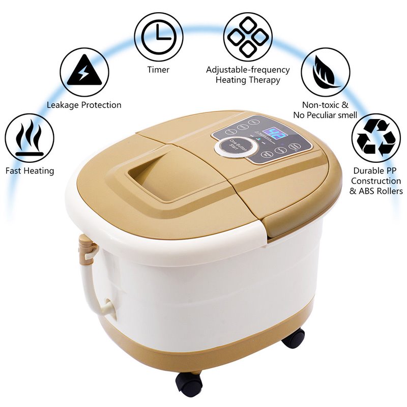 Costway Portable Electric Foot Spa Bath Automatic Roller Heating