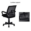 Costway Contemporary Polyurethane Mid-back Mesh Office Chairs in Black