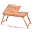 Costway Folding Laptop Desk Table with Serving Tray & Drawer in Brown