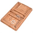 Costway Folding Laptop Desk Table with Serving Tray & Drawer in Brown