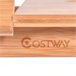 Costway Folding Laptop Desk Table with Serving Tray & Drawer in Brown