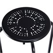 Costway Contemporary Metal Stools in Black Finish (Set of 6)