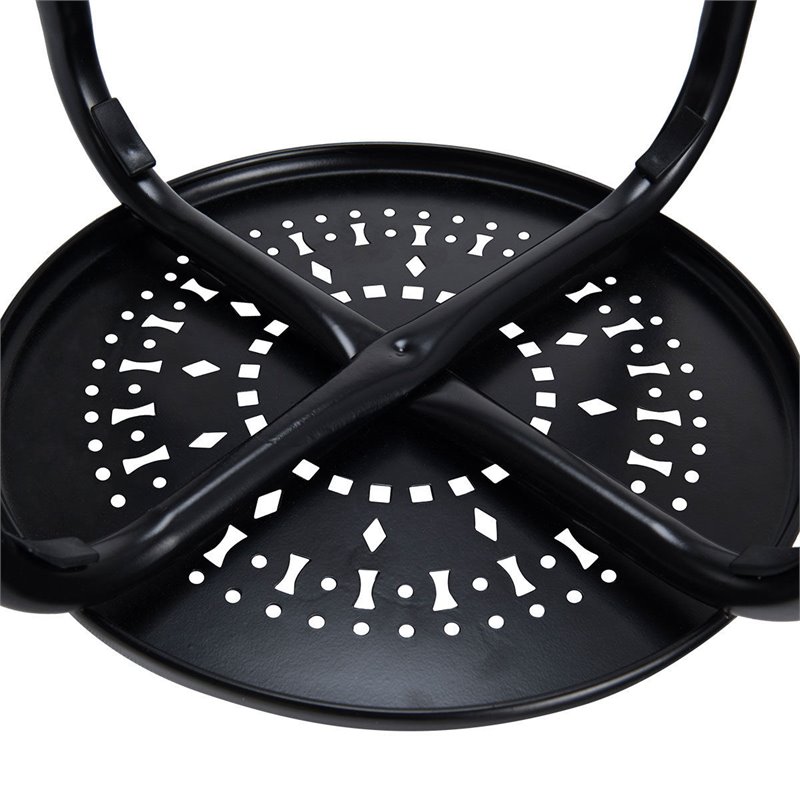 Costway Contemporary Metal Stools in Black Finish (Set of 6)