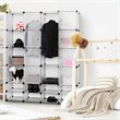 Costway Contemporary PP and Steel Cube Clothes Wardrobe with Doors in Silver