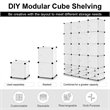 Costway Contemporary PP and Steel Cube Clothes Wardrobe with Doors in Silver