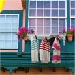 Costway Contemporary Rattan and Iron Wall Mount Expandable Towel Rack in Silver