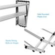 Costway Contemporary Rattan and Iron Wall Mount Expandable Towel Rack in Silver