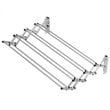 Costway Contemporary Rattan and Iron Wall Mount Expandable Towel Rack in Silver