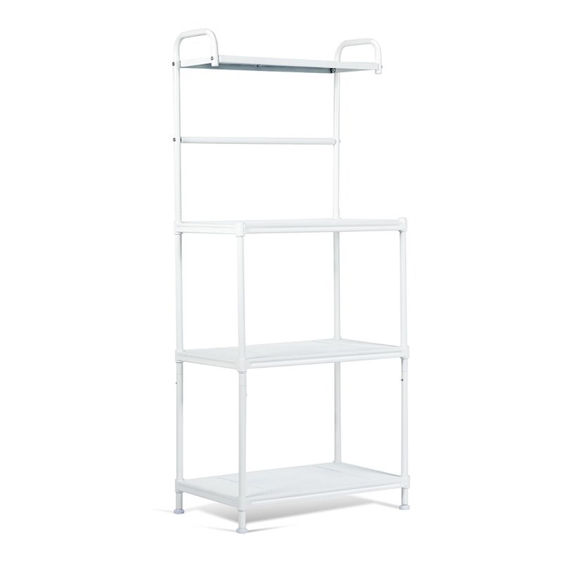 Costway 4-tier Contemporary Iron Baker's Rack with Thicken Pipes in White