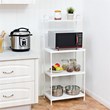 Costway 4-tier Contemporary Iron Baker's Rack with Thicken Pipes in White