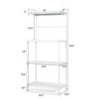 Costway 4-tier Contemporary Iron Baker's Rack with Thicken Pipes in White