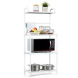 Costway 4-tier Contemporary Iron Baker's Rack with Thicken Pipes in White